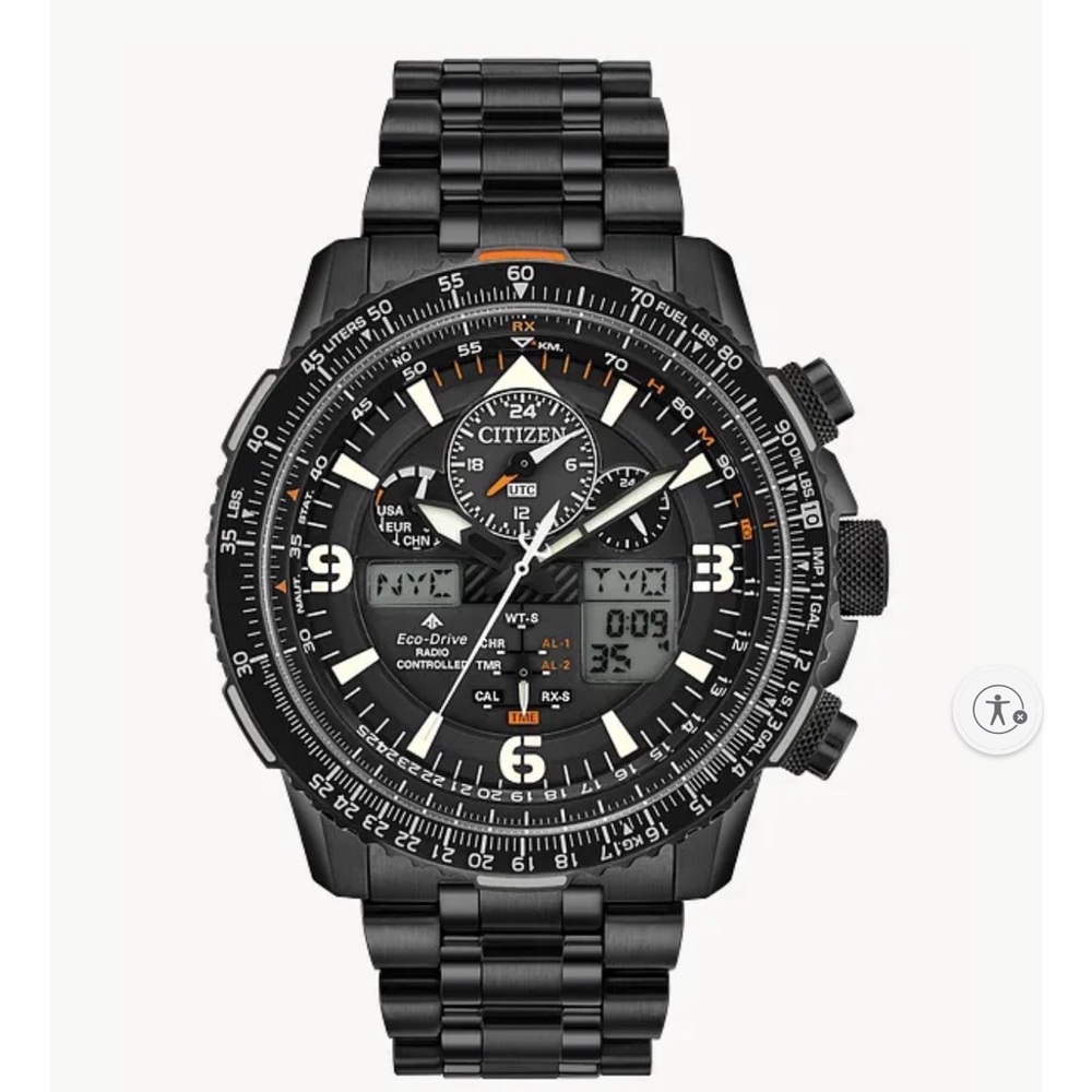 Citizen Black and Orange Eco-Drive Watch